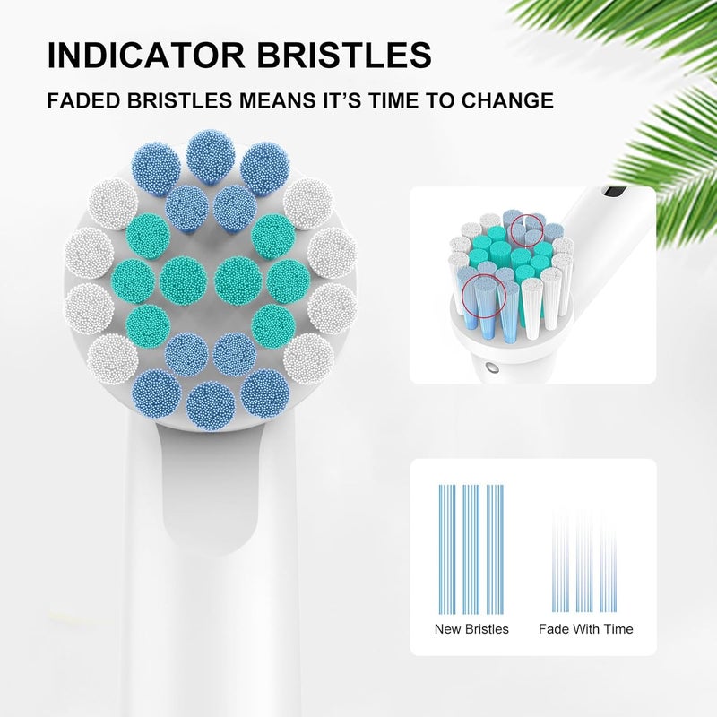 SetSail Toothbrush Heads for Oral B, 16 Pack Professional Electric Toothbrush Replacement Heads Medium Soft Dupont Bristles Replacement Toothbrush Heads Precision Clean Brush Heads Refills - Image 4